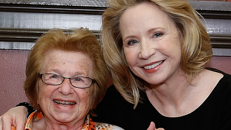 Dr. Ruth posing with Debra Jo Rupp