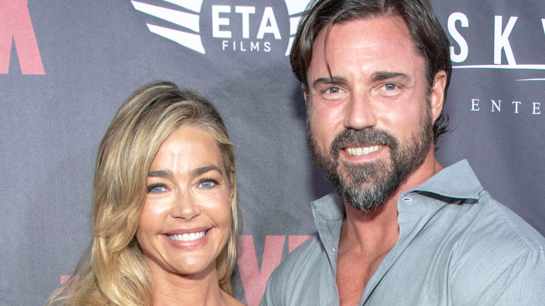 Denise Richards and Aaron Phypers smiling