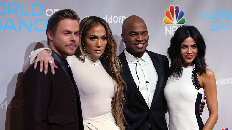 Derek Hough, Jennifer Lopez, Ne-Yo, and Jenna Dewan