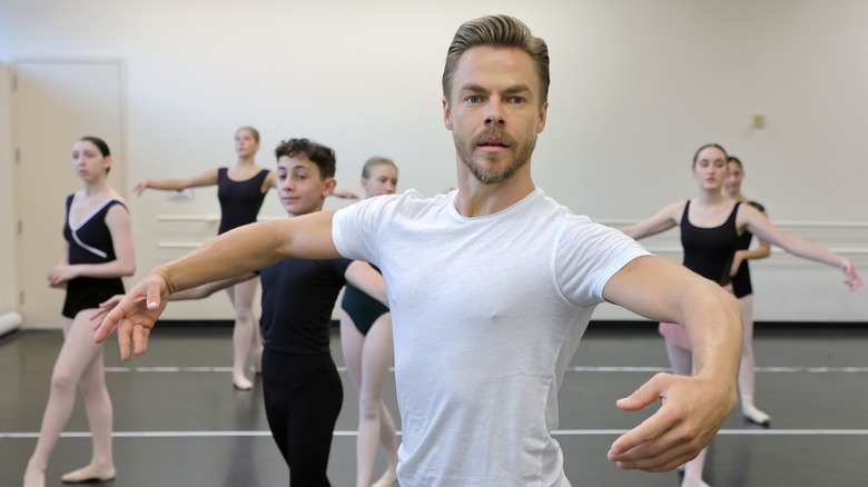 Derek Hough practicing ballet