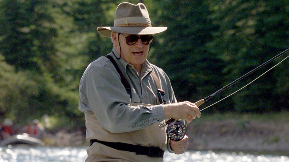 Dick Cheney fly fishing on the Snake River in 2001