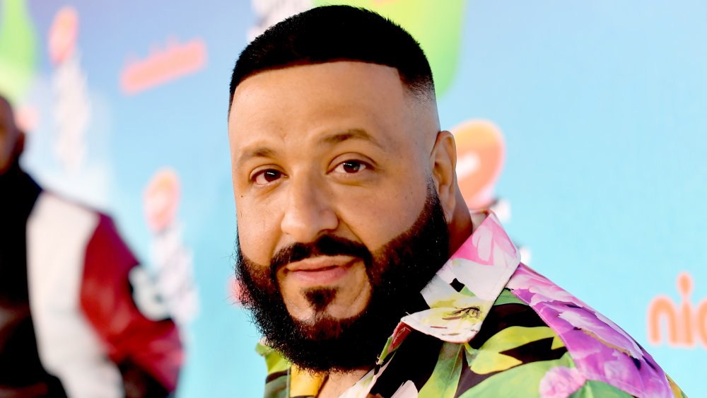 DJ Khaled in a tropical printed shirt