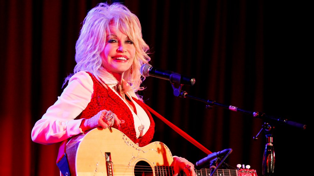 Dolly Parton at Stella Parton's Red Tent Women's Conference in 2014