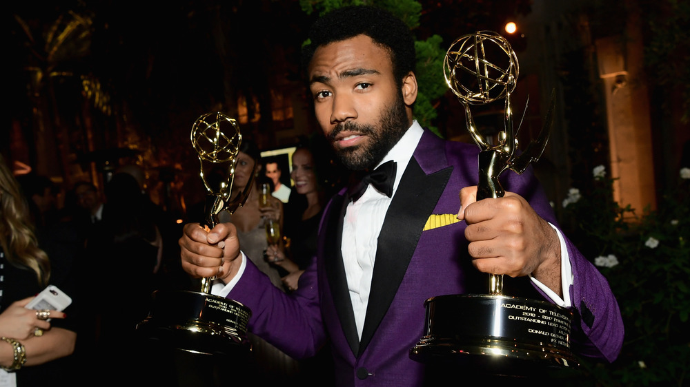 Donald Glover with his Emmys