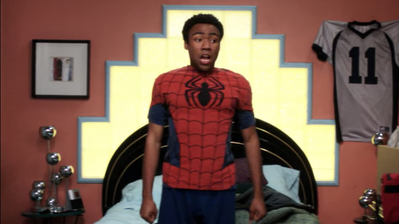 Donald Glover in Spider-Man shirt