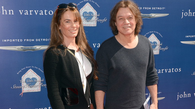 Janie Liszweski and Eddie Van Halen, both smiling