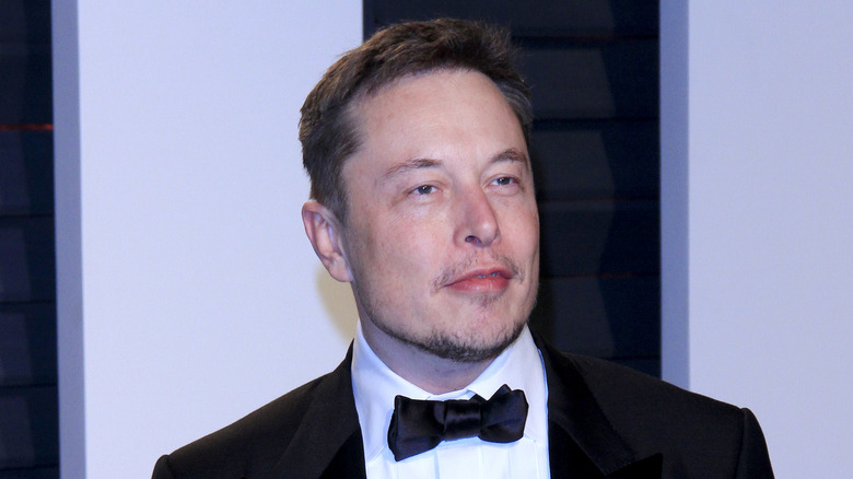 Elon Musk wearing a bow tie