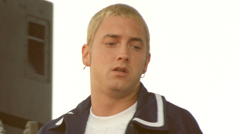 Eminem with bleached hair