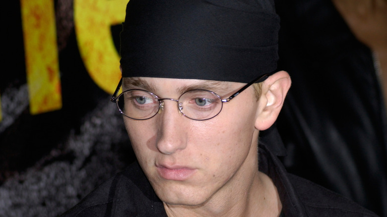 Eminem wearing glasses