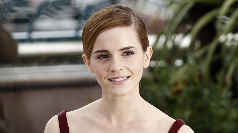 Emma Watson smiling in France