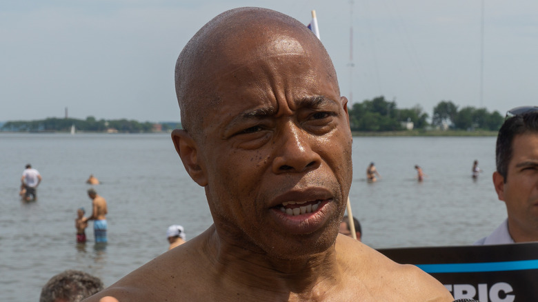 Eric Adams at the beach