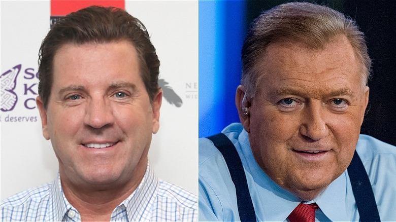 Eric Bolling smilling (left), Bob Beckel smiling (right)