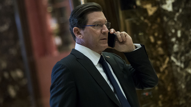 Eric Bolling speaking on the phone