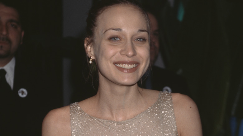 Fiona Apple smiling shiny dress