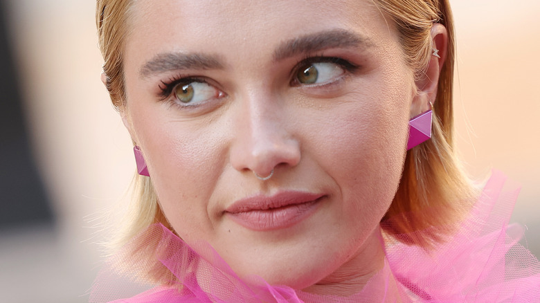 Florence Pugh with a septum piercing