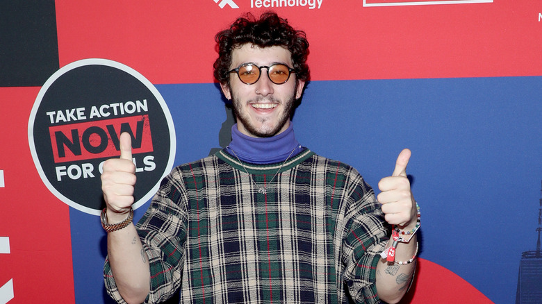 Frankie Jonas smiling and giving thumbs up