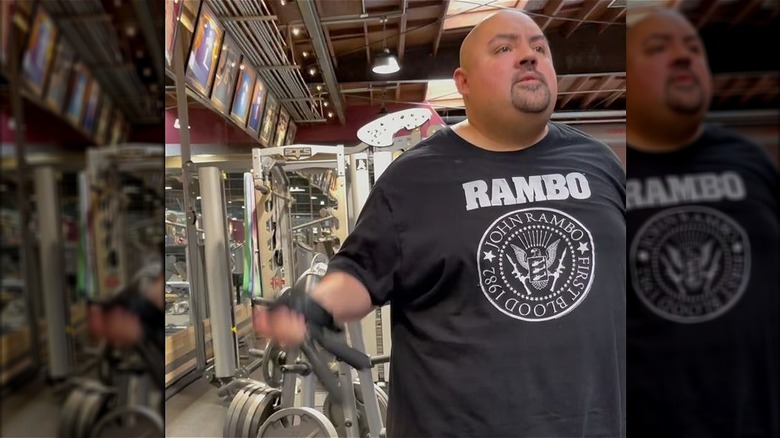 Gabriel Iglesias working out