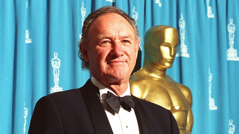 Gene Hackman at Oscars, smiling