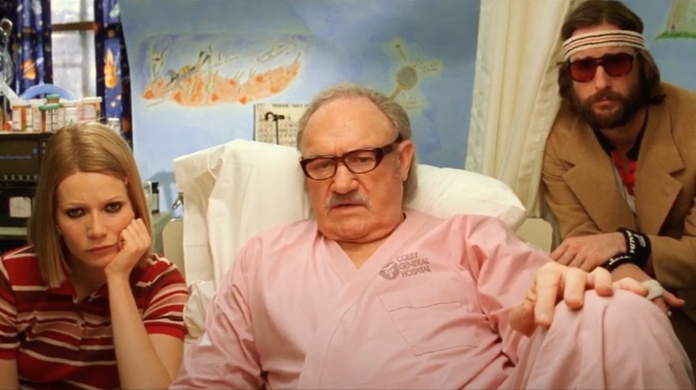 Gene Hackman in The Royal Tenebaums, in hospital bed