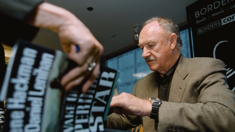 Gene Hackman at a book signing