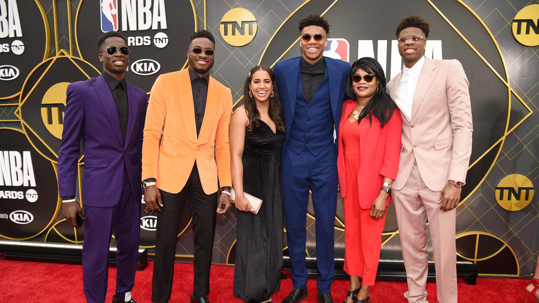 Antetokounmpo family, all smiling