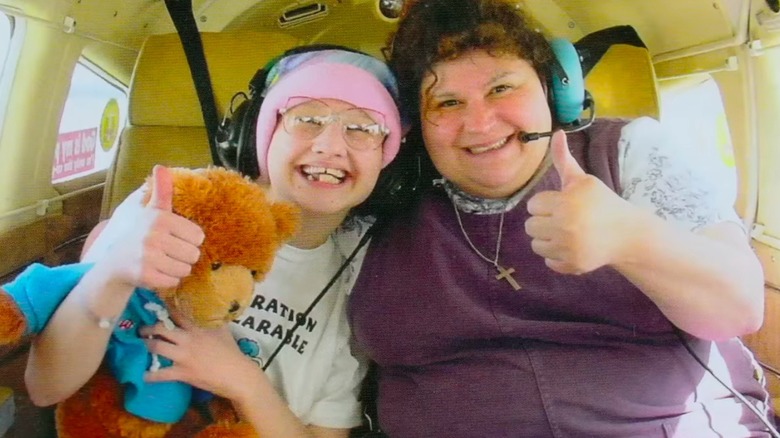 Dee Dee Blanchard and Gypsy Rose Blanchard outside their Habitat for Humanity house