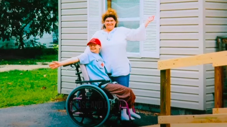 Gypsy Rose Blanchard in a wheelchair, with mom Dee Dee Blanchard