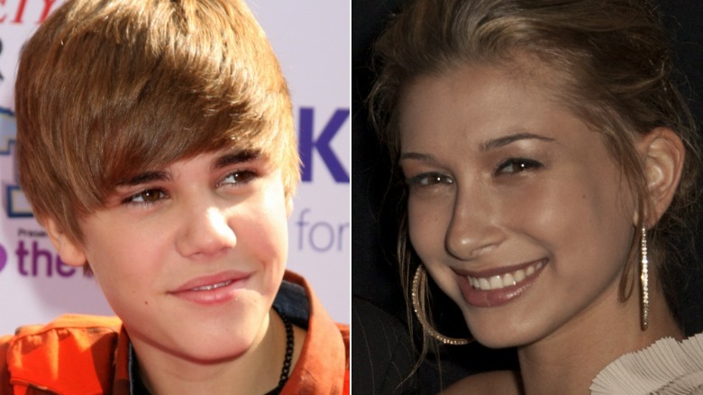 Justin Bieber smiling young, Hailey Bieber smiling young