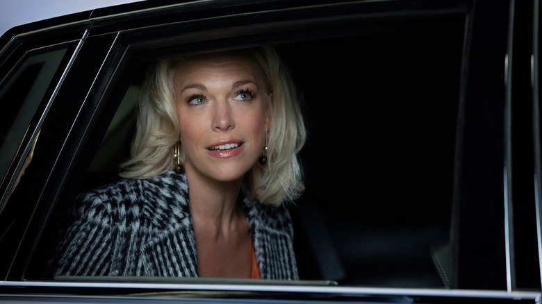 Hannah Waddingham in car