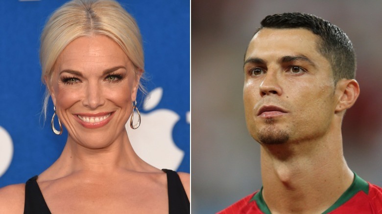 Hannah Waddingham Cristiano Ronaldo split image