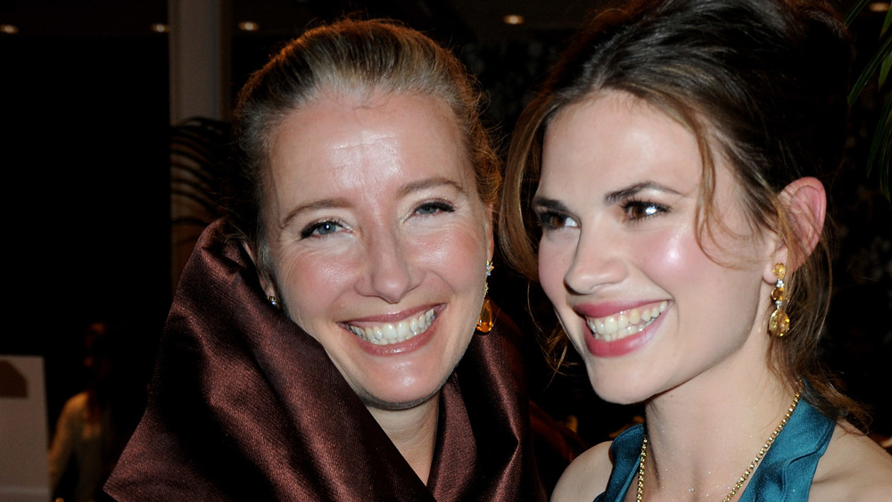 Emma Thompson and Hayley Atwell smiling