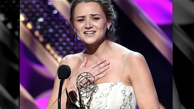 Hunter King winning a Daytime Emmy