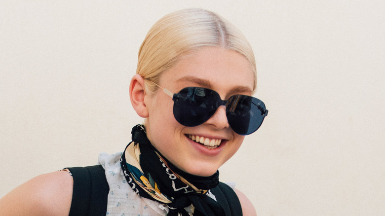 Hunter Schafer wearing sunglasses