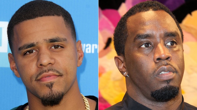 J Cole and Diddy split image