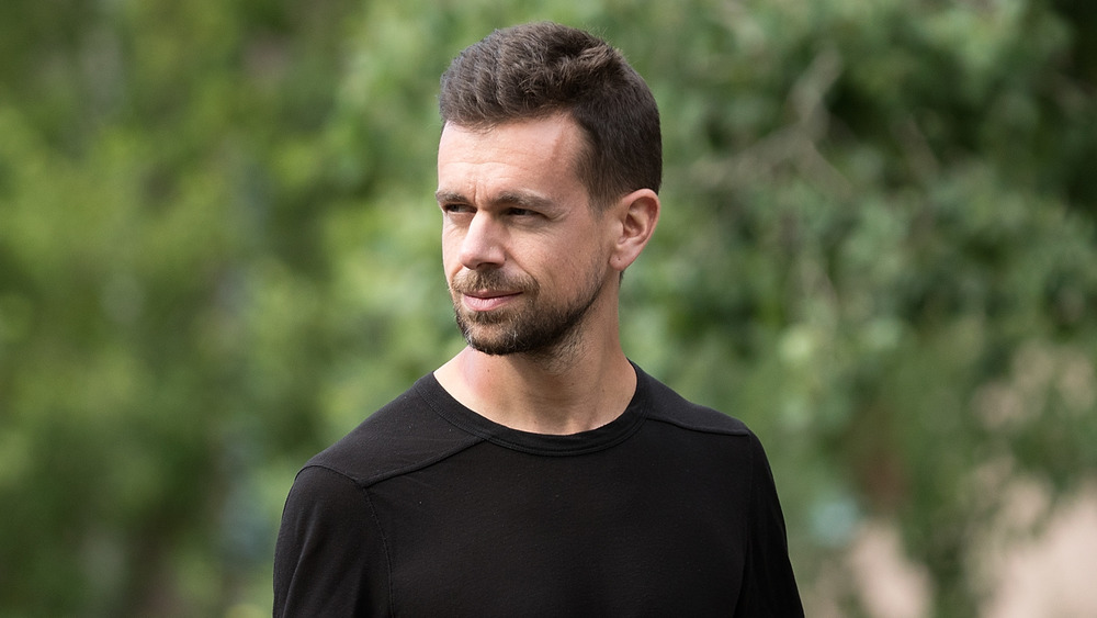 Jack Dorsey outside in a t-shirt