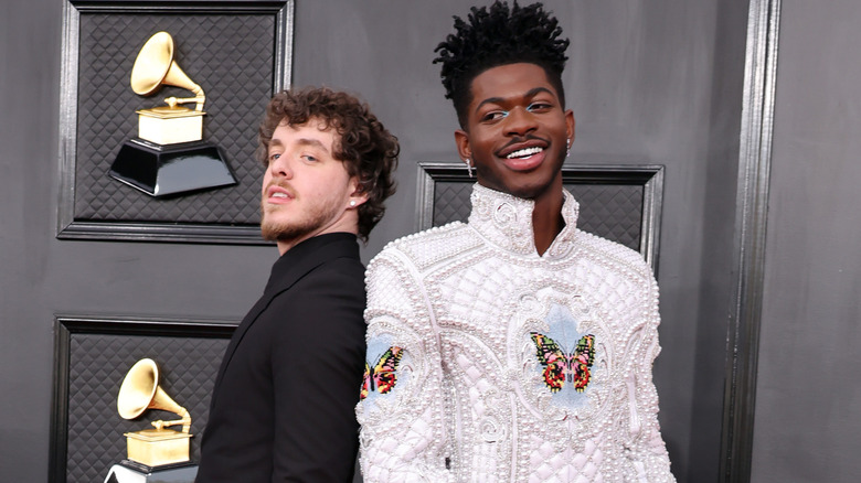 Jack Harlow and Lil Nas X at the Grammys, posing