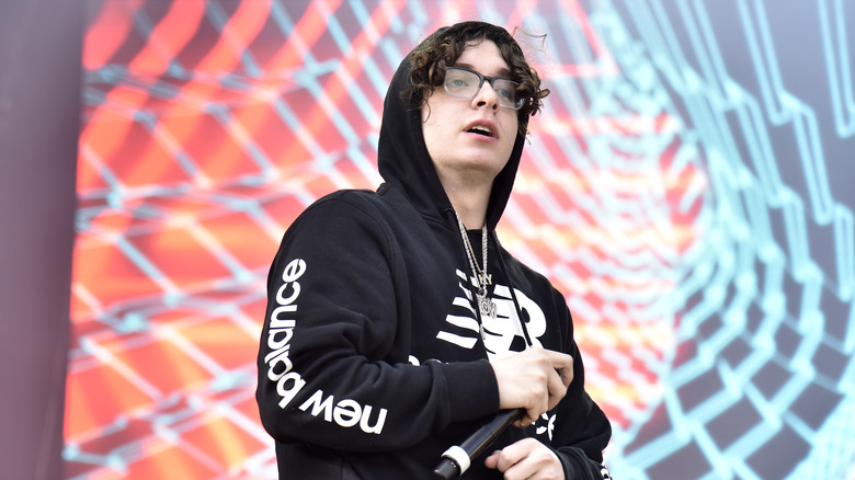 Jack Harlow at Snowglobe festival, performikng