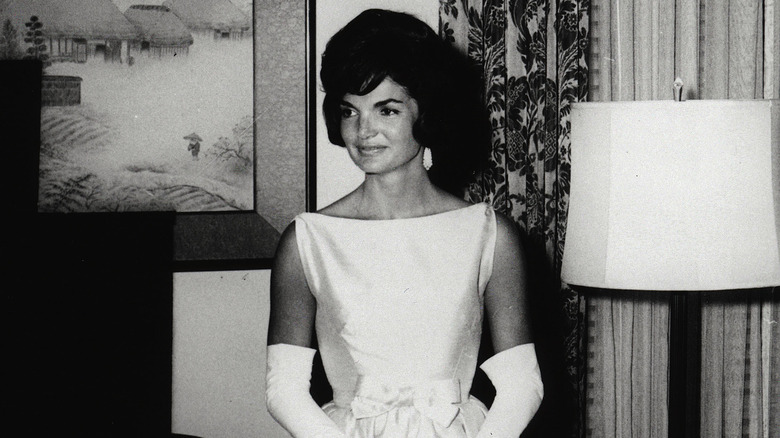 Jackie Kennedy, as first lady, getting ready for a prime minister dinner in 1961