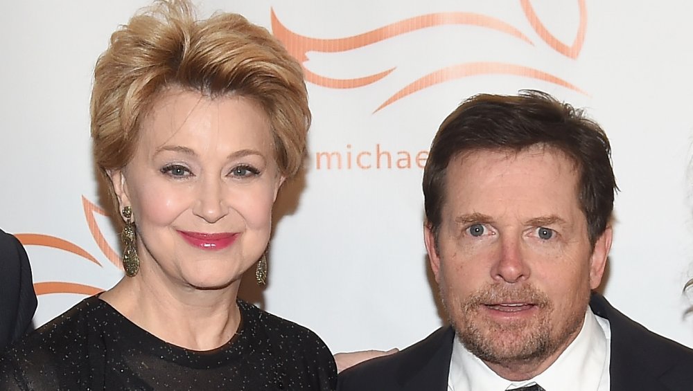 Jane Pauley and Michael J. Fox at a benefit for The Michael J. Fox Foundation