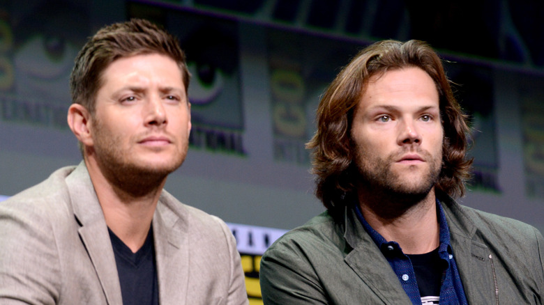 Jensen Ackles and Jared Padalecki at a panel