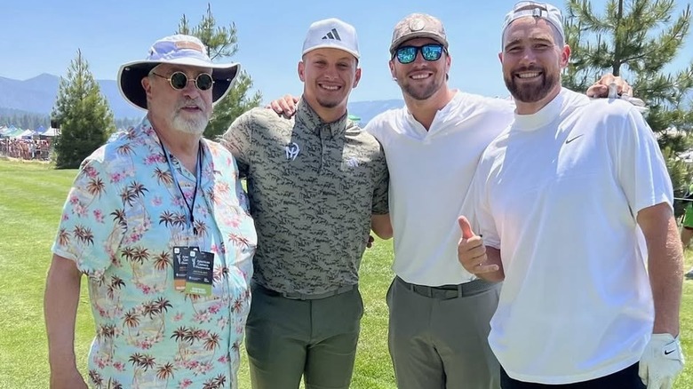 The Kelce family on golf course