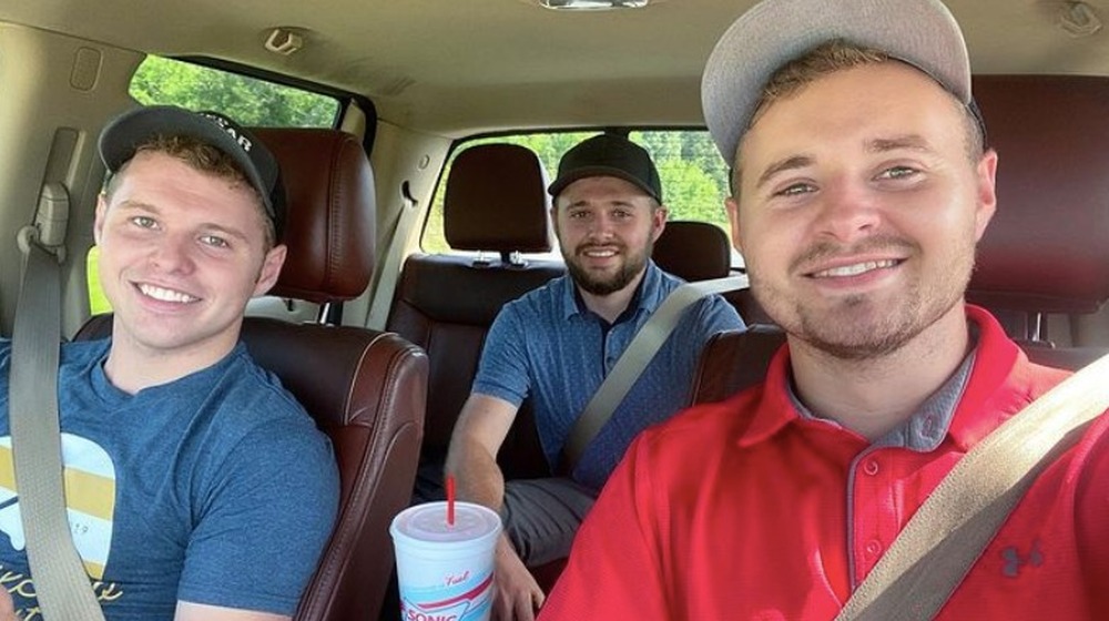 Jed Duggar selfie with two of his brothers on Instagram July 13, 2020