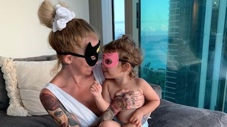 Jenna Jameson and daughter Batel Lu