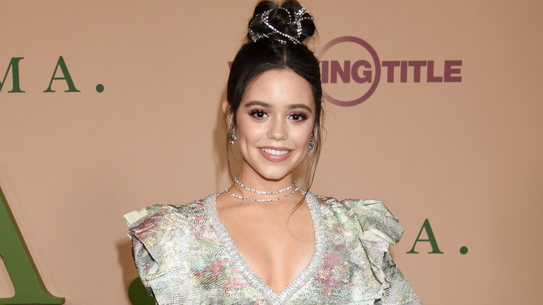 Jenna Ortega smiling at an event