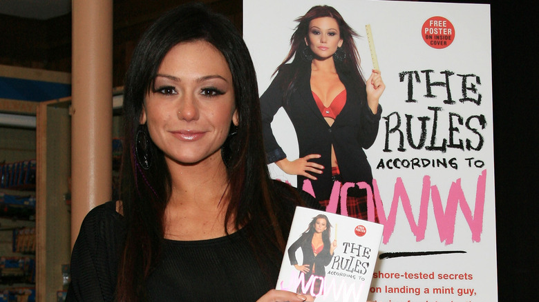 Jenni 'JWoww' Farley with her book