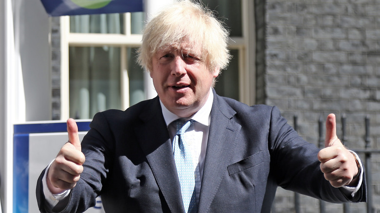 Boris Johnson outside Downing Street