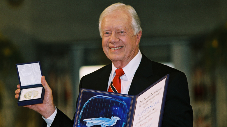 Jimmy Carter with his Nobel prize