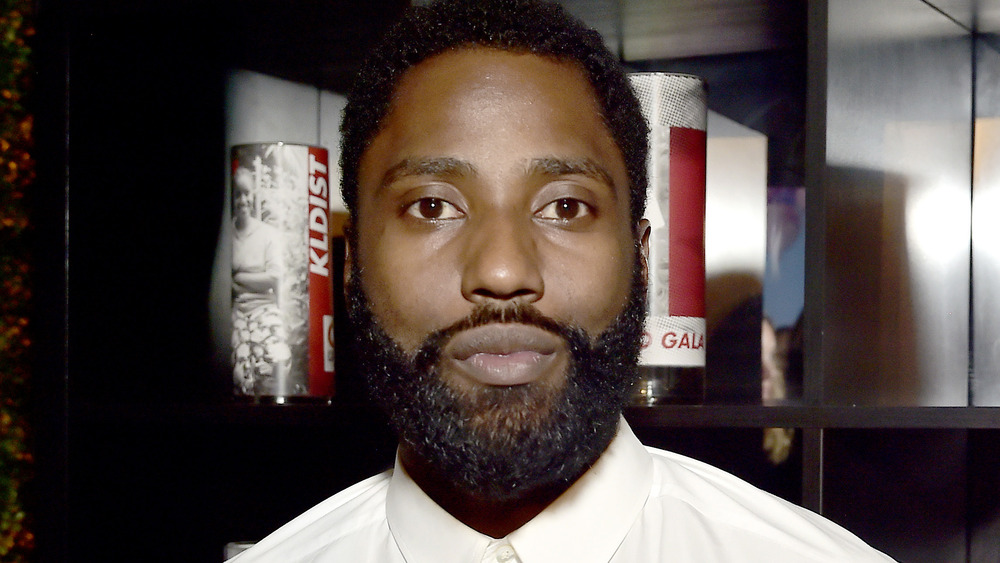 John David Washington looking at camera