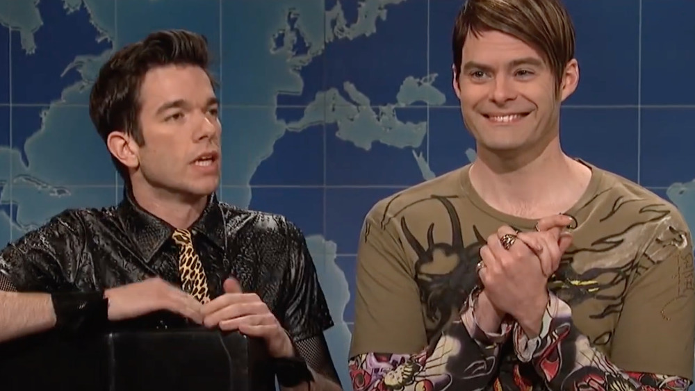 John Mulaney as Shy and Bill Hader as Stefon on SNL