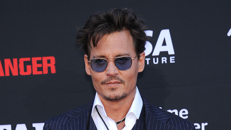 Johnny Depp wearing sunglasses